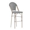 Flash Furniture SDA-AD642107-BS-BLKWH-LTNAT-GG Marseille 30"H Black/White & Bamboo French Bistro Stool 