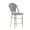 Flash Furniture SDA-AD642107-CS-BLKWH-LTNAT-GG Marseille 26"H Black/White & Bamboo French Bistro Stool 