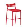 Flash Furniture XU-CH-10318-B-RED-GG Nash Slatted Back and Seat Red Metal Stacking Barstool 