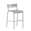 Flash Furniture XU-CH-10318-B-SIL-GG Nash Slatted Back and Seat Silver Metal Stacking Barstool 