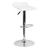 Flash Furniture DS-801-CONT-WH-GG Contemporary White Vinyl Low Back Swivel Bar Stool 