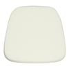 Flash Furniture LE-L-C-WHITE-GG 15"W x 15"D Soft White Fabric Chiavari Chair Cushion 