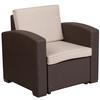 Flash Furniture DAD-SF1-1-GG 32.75in x 28in All-Weather Outdoor Chair with Resin Frame 