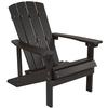 Flash Furniture JJ-C14501-SLT-GG 33.5in x 29.5in Slate Grey Polystyrene Adirondack Chair 