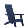 Flash Furniture JJ-C14509-NV-GG Sawyer Modern 37.5in x 30.5in Navy Adirondack Poly Resin Chair 