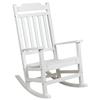 Flash Furniture JJ-C14703-WH-GG 35in x 25.63in White Faux Wood Polystyrene Rocking Chair 