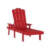Flash Furniture LE-HMP-070-01-RED-GG Sonora 69.75in x 27.5in Red HDPE Lounger Chair with Cup Holder 