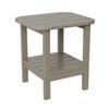 Flash Furniture LE-HMP-1035-1517H-BR-GG Newport 17in x 14.5in Brown HDPE 2-Tier Side Table 