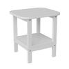 Flash Furniture LE-HMP-1035-1517H-WT-GG Newport 17in x 14.5in White HDPE 2-Tier Side Table 