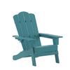 Flash Furniture LE-HMP-1044-10-BL-GG Newport 32in x 29.25in Blue HDPE Patio Chair with Cup Holder 