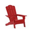 Flash Furniture LE-HMP-1044-10-RD-GG Newport 32in x 29.25in Red HDPE Patio Chair with Cup Holder 