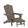 Flash Furniture LE-HMP-1044-110-BR-GG Newport 47.25in x 33.75in Brown HDPE Patio Chair with Cup Holder 