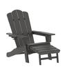 Flash Furniture LE-HMP-1044-110-GY-GG Newport 47.25in x 33.75in Gray HDPE Patio Chair with Cup Holder 