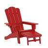 Flash Furniture LE-HMP-1044-110-RD-GG Newport 47.25in x 33.75in Red HDPE Patio Chair with Cup Holder 
