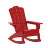 Flash Furniture LE-HMP-1044-31-RD-GG Newport 29.75in x 33.25in Red HDPE Rocking Chair with Cup Holder 
