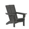 Flash Furniture LE-HMP-1045-10-GY-GG Halifax 33.5in x 32.75in Gray HDPE Patio Chair with Cup Holder 
