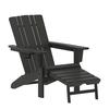 Flash Furniture LE-HMP-1045-110-BK-GG Halifax 47.25in x 33.75in Black HDPE Patio Chair with Cup Holder 