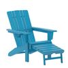 Flash Furniture LE-HMP-1045-110-BL-GG Halifax 47.25in x 33.75in Blue HDPE Patio Chair with Cup Holder 