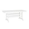 Flash Furniture LE-HMP-158-01-WHT-GG Abraham 72in x 35.25in White HDPE Adirondack Dining Table 