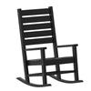 Flash Furniture LE-HMP-2002-110-BK-GG Manchester 33.5in x 32.75in Black HDPE High Back Rocking Chair 