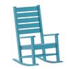 Flash Furniture LE-HMP-2002-110-BL-GG Manchester 33.5in x 32.75in Blue HDPE High Back Rocking Chair 