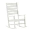 Flash Furniture LE-HMP-2002-110-WT-GG Manchester 33.5in x 32.75in White HDPE High Back Rocking Chair 