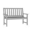 Flash Furniture LE-HMP-2035-12-GRY-GG Ellsworth 50.25in x 24in Gray Indoor/Outdoor Bench 