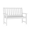 Flash Furniture LE-HMP-2035-12-WHT-GG Ellsworth 50.25in x 24in White Indoor/Outdoor Bench 