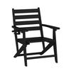 Flash Furniture LE-HMP-2037-10-BLK-GG Tolleson 25.25in x 25.25in Black HDPE Adirondack Dining Chair 