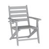 Flash Furniture LE-HMP-2037-10-GRY-GG Tolleson 25.25in x 25.25in Gray HDPE Adirondack Dining Chair 