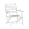 Flash Furniture LE-HMP-2037-10-WHT-GG Tolleson 25.25in x 25.25in White HDPE Adirondack Dining Chair 