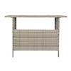 Flash Furniture LTS-0165-GY-GG Marco 54in x 18in Gray Wicker Patio Counter Table with 2 Shelves 