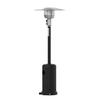 Flash Furniture NAN-HSS-AGH-BK-GG 7-6in Black Stainless Steel Propane Patio Heater - 42k BTU 