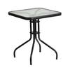 Flash Furniture TLH-073A-1-GG Barker 23.5in x 23.5in Black Metal Base Patio Table 