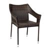 Flash Furniture TT-TT02-ESP-GG Ethan 23.5inx 22.75in Espresso Wicker Patio Stacking Chair 