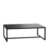 Flash Furniture XU-T6R60USO-1T-BK-GG Brock 45in x 32in Black Steel Outdoor Patio Coffee Table 