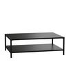 Flash Furniture XU-T6R60USO-2T-BK-GG Brock 45inx 32in Black Steel Outdoor 2-Tier Patio Coffee Table 