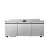 Atosa AWR72SD 72in 3 Door Stainless Steel Worktop Cooler with Backsplash 