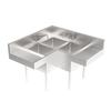 Krowne KR24-3CS-LR 48in X 48in Three Compartment Corner Bar Sink 