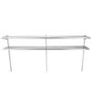 Atosa SOD1493B 93in x 14in x 47in Stainless Steel Adjustable Double Overshelf 