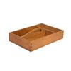Mikasa Hospitality BQ100L Select Concept Oak 13.8in x 9.4in 3- Section Cutlery Tray 