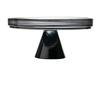 Mikasa Hospitality 2445F-2472-43 Ardacam Asos Black Glass 8.3in Dia. Footed Plate - 4 Each 