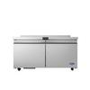 Atosa AWR60SD 60in 2 Door Stainless Steel Worktop Refrigerator with Backsplas 