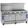 Imperial 60in Restaurant Range 4 Gas Burner with 36in Griddle & Oven - IR-4-G36 
