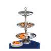 Apex Fountains Atlantis 3 Tier Tray Food Dessert Stand Stainless Silver - ATL14-1210-S 