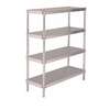 Prairie View Industries Shelving Unit Heavy-Duty Aluminum 24inx60inx60in with 4 Shelves - A246060-4 