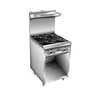 Comstock Castle 24in Gas Range with 24in Raised Griddle & Open Cabinet Base - F32-24B 
