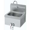 Krowne Metal 16in Wide Hand Sink with Knee Valve & Gooseneck Spout Faucet - HS-15 