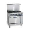 Imperial 36in Gas Range 2 Burners with 24in Thermostatic Griddle & Oven - IR-2-G24T 
