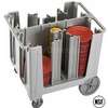 Cambro Adjustable Dish Caddy with 6 Dividers Holds Up To 360 Plates - ADCS 